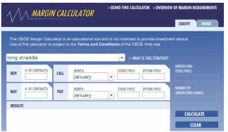 CBOE options calculator